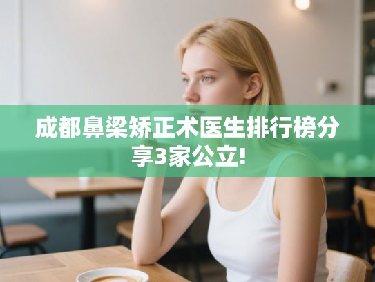 成都鼻梁矫正术医生排行榜分享3家公立! 成都鼻梁矫正术医生排行榜分享3家公立!