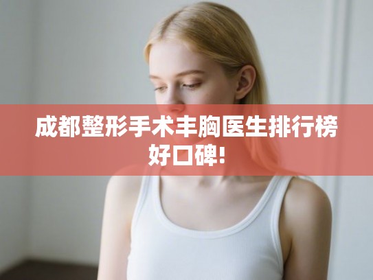 成都整形手术丰胸医生排行榜好口碑!