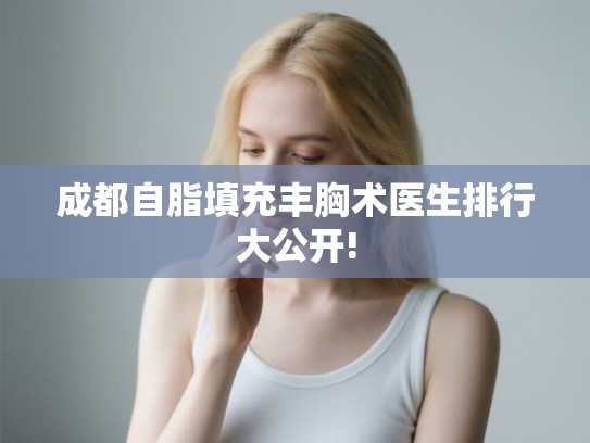 成都自脂填充丰胸术医生排行大公开!