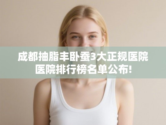 成都抽脂丰卧蚕3大正规医院医院排行榜名单公布!