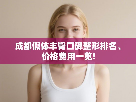 成都假体丰臀口碑整形排名、价格费用一览!