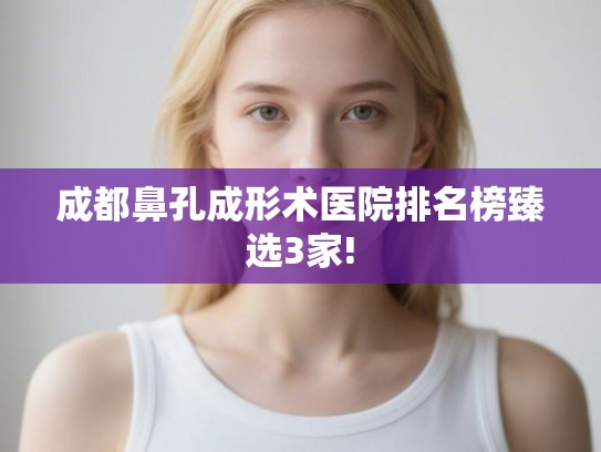 成都鼻孔成形术医院排名榜臻选3家!