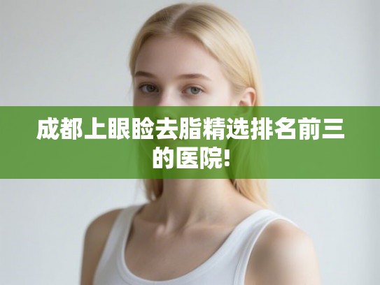 成都上眼睑去脂精选排名前三的医院!