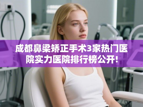 成都鼻梁矫正手术3家热门医院实力医院排行榜公开!