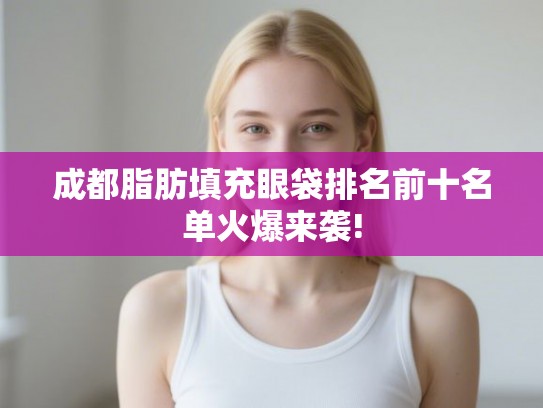 成都脂肪填充眼袋排名前十名单火爆来袭!
