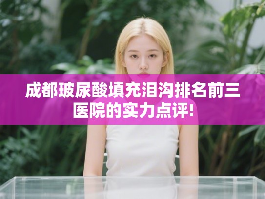 成都玻尿酸填充泪沟排名前三医院的实力点评!