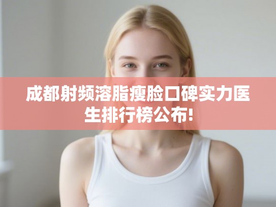 成都射频溶脂瘦脸口碑实力医生排行榜公布!