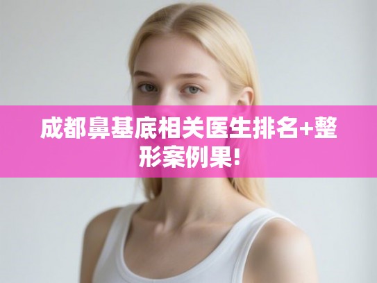 成都鼻基底相关医生排名+整形案例果!