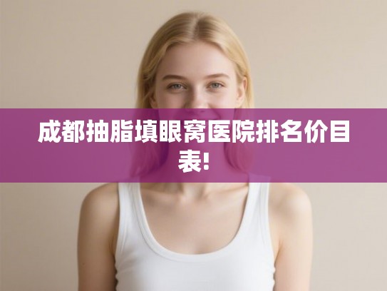 成都抽脂填眼窝医院排名价目表!