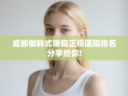 成都做韩式隆胸正规医院排名分享给你!