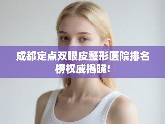 成都定点双眼皮整形医院排名榜权威揭晓!