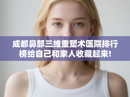 成都鼻部三维重塑术医院排行榜给自己和家人收藏起来! 成都鼻部三维重塑术医院排行榜给自己和家人收藏起来!
