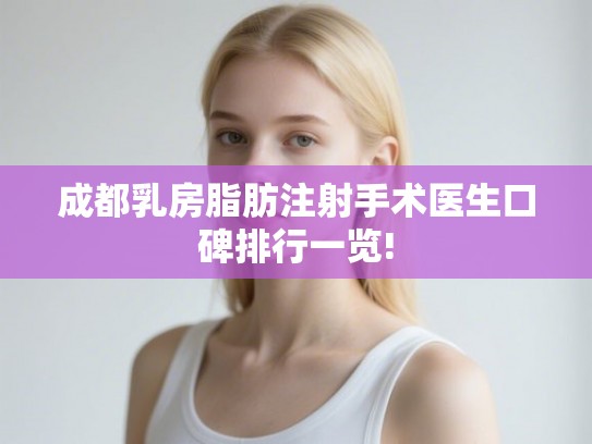 成都乳房脂肪注射手术医生口碑排行一览! 成都乳房脂肪注射手术医生口碑排行一览!