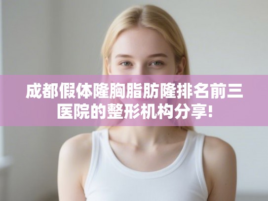 成都假体隆胸脂肪隆排名前三医院的整形机构分享!