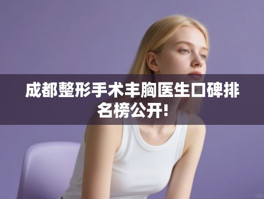 成都整形手术丰胸医生口碑排名榜公开!