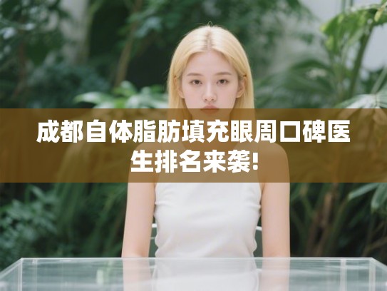 成都自体脂肪填充眼周口碑医生排名来袭!