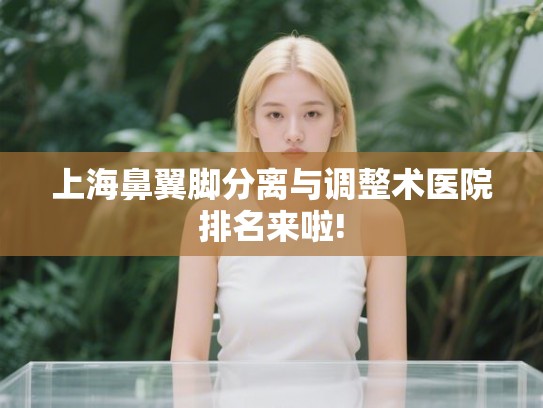 上海鼻翼脚分离与调整术医院排名来啦! 上海鼻翼脚分离与调整术医院排名来啦!