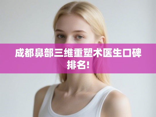 成都鼻部三维重塑术医生口碑排名!