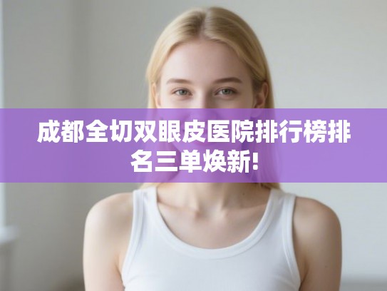 成都全切双眼皮医院排行榜排名三单焕新!