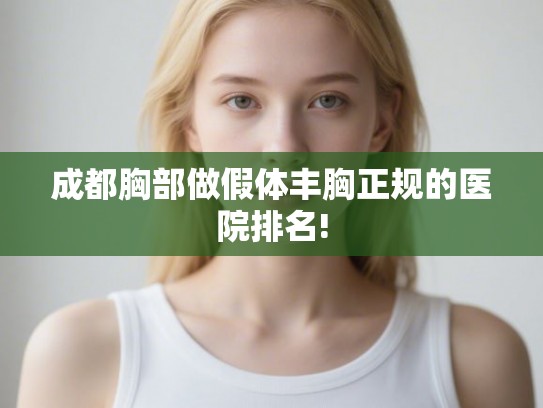 成都胸部做假体丰胸正规的医院排名!